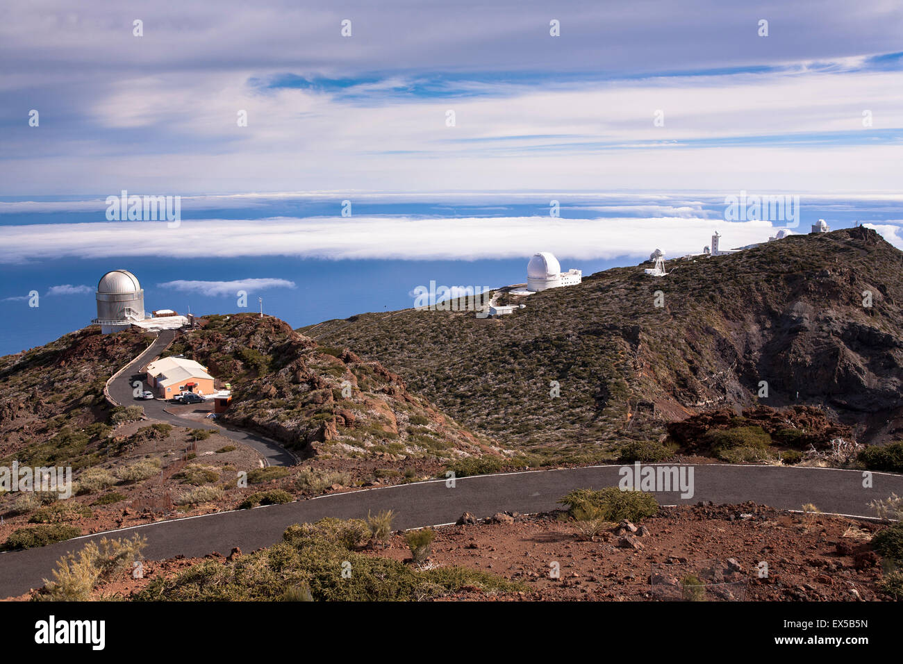 ESP, Spain, the Canary Islands, island of La Palma, European Northern Observatory at the Roque de los Muchachos Stock Photo