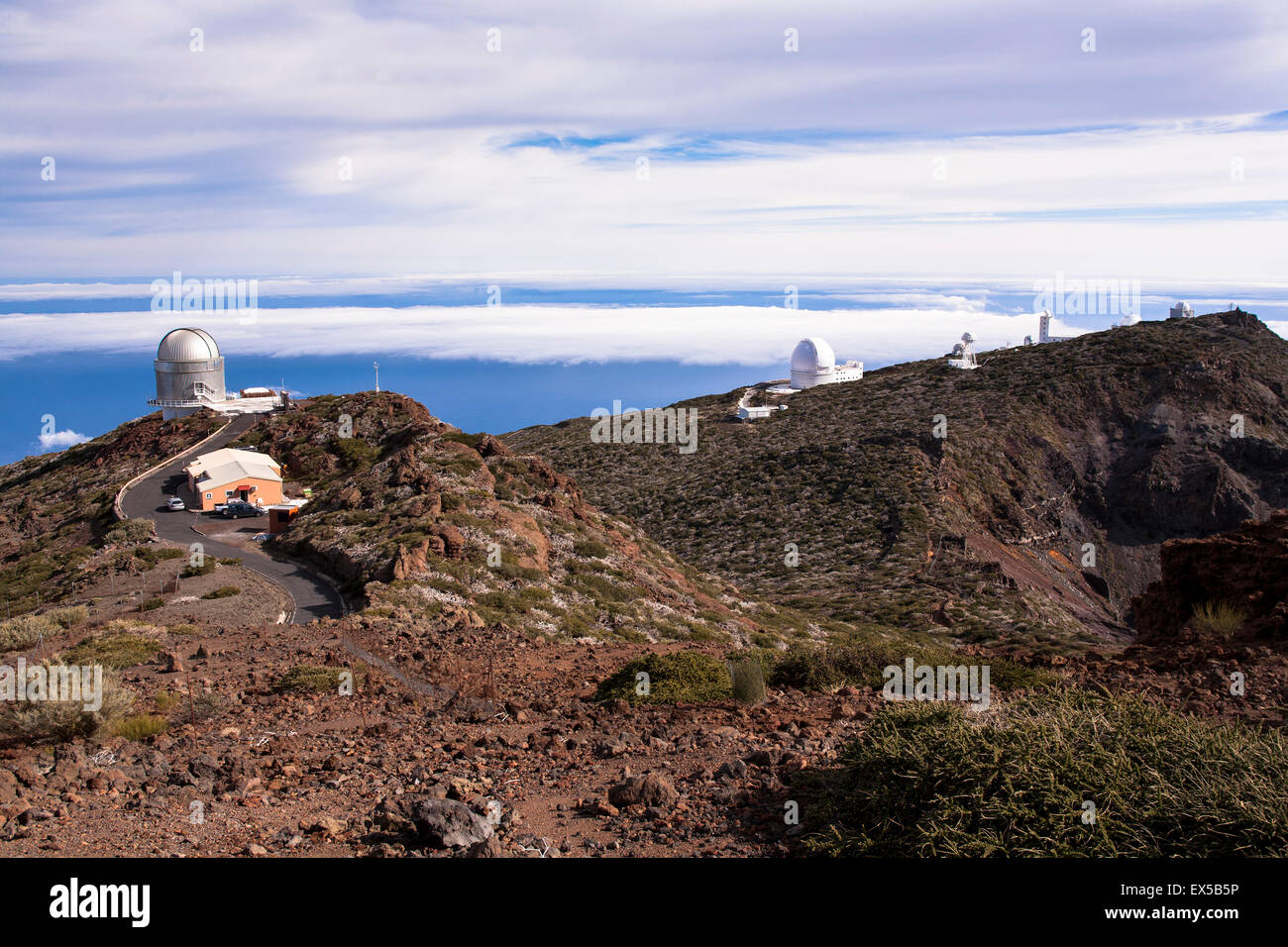 ESP, Spain, the Canary Islands, island of La Palma, European Northern Observatory at the Roque de los Muchachos Stock Photo