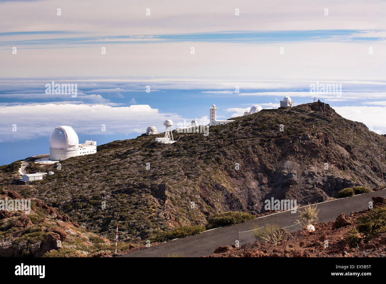 ESP, Spain, the Canary Islands, island of La Palma, European Northern Observatory at the Roque de los Muchachos Stock Photo