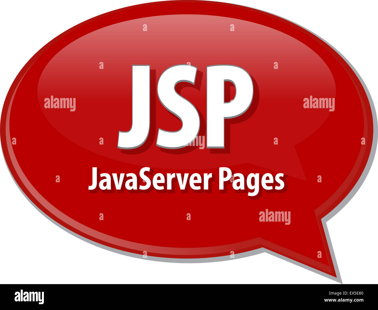 Speech bubble illustration of information technology acronym