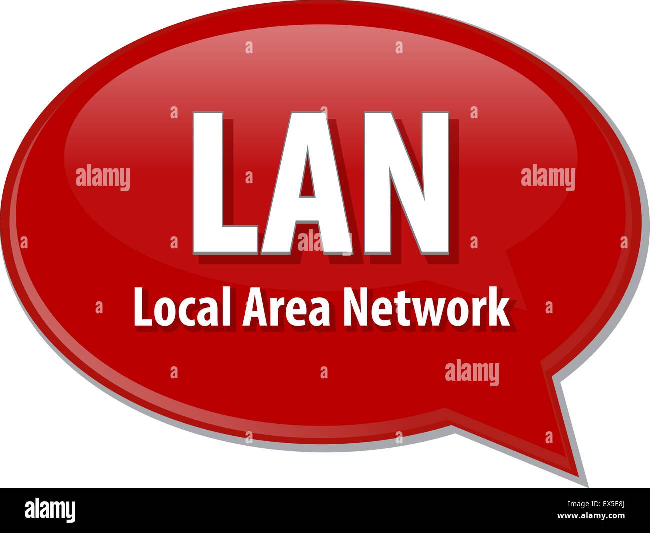 Speech bubble illustration of information technology acronym