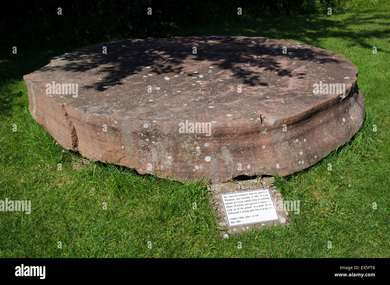 crosby ravensworth millenium sandstone pillar cumbria england Stock