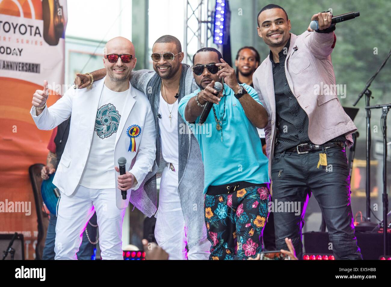 Shaggy Singer Rik Rok New York, USA. 7th July, 2015. Costi, Shaggy, Rikrok, Mohombi on stage ...