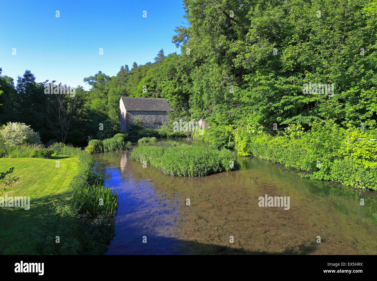Old corn mill on the River Bradford at Alport, Peak District National