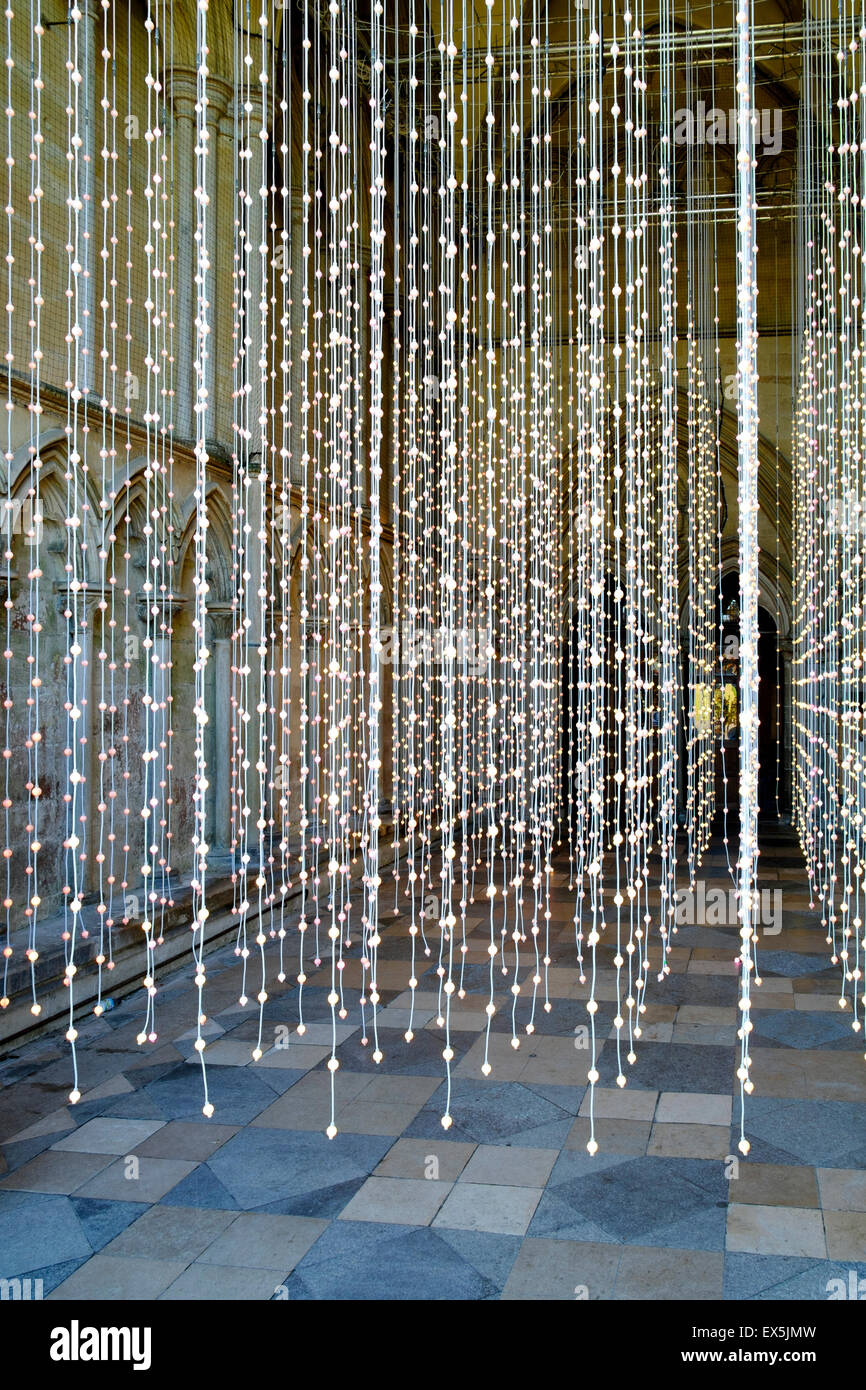 Art installation at Salisbury Cathedral Stock Photo