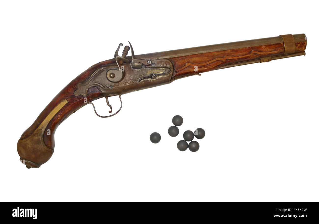 https://c8.alamy.com/comp/EX5K2W/antique-gun-eighteenth-nineteenth-centuries-and-lead-bullets-for-him-EX5K2W.jpg