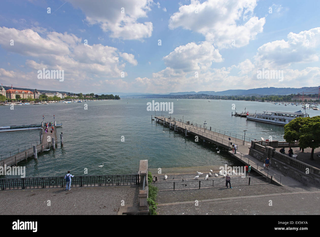 Lake Zurich Zurichsee Switzerland Stock Photo Alamy