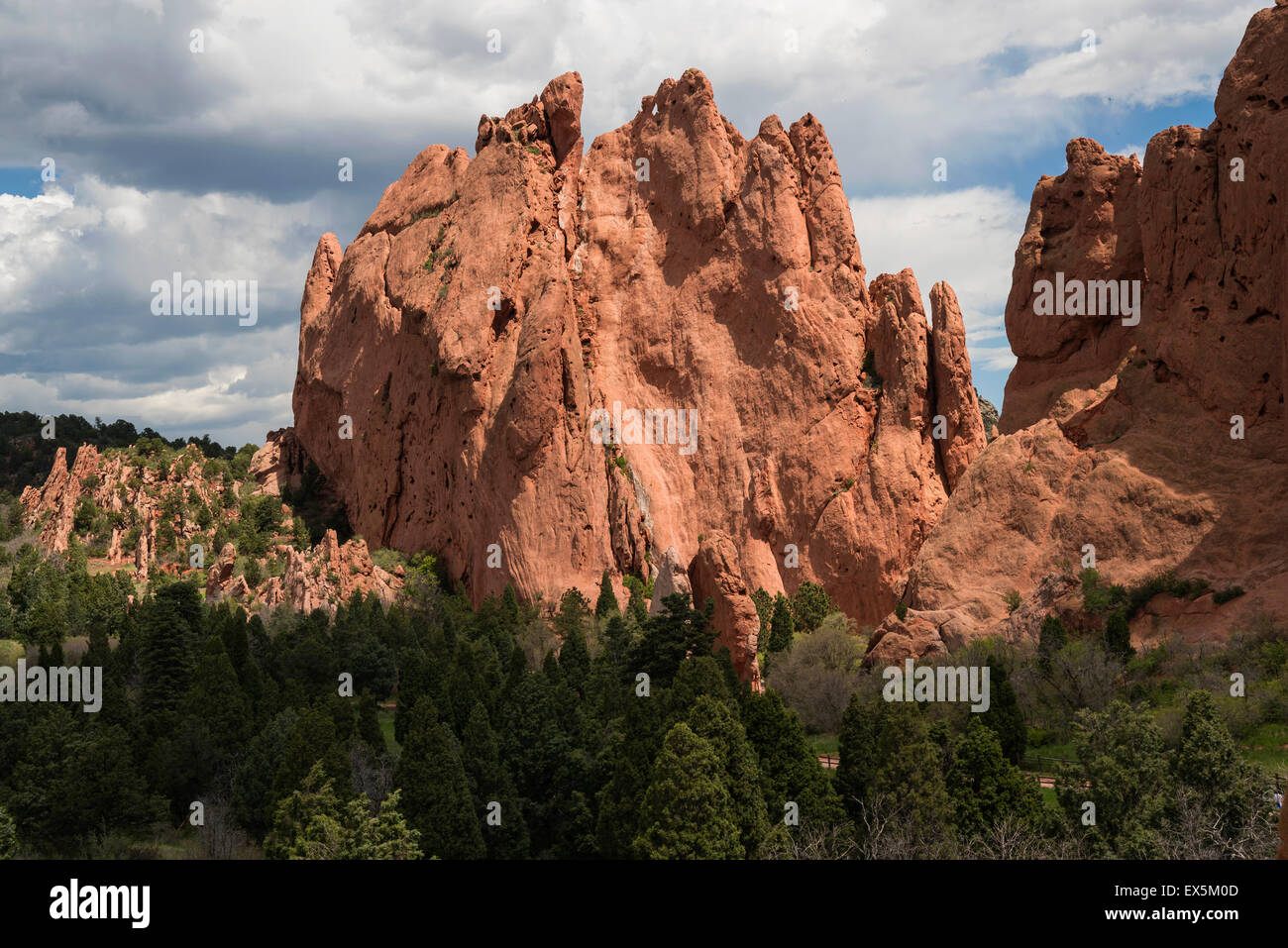 Big Red mountain, Garden of the Gods, Colorado Springs, Colorado, USA, North America, United States Stock Photo
