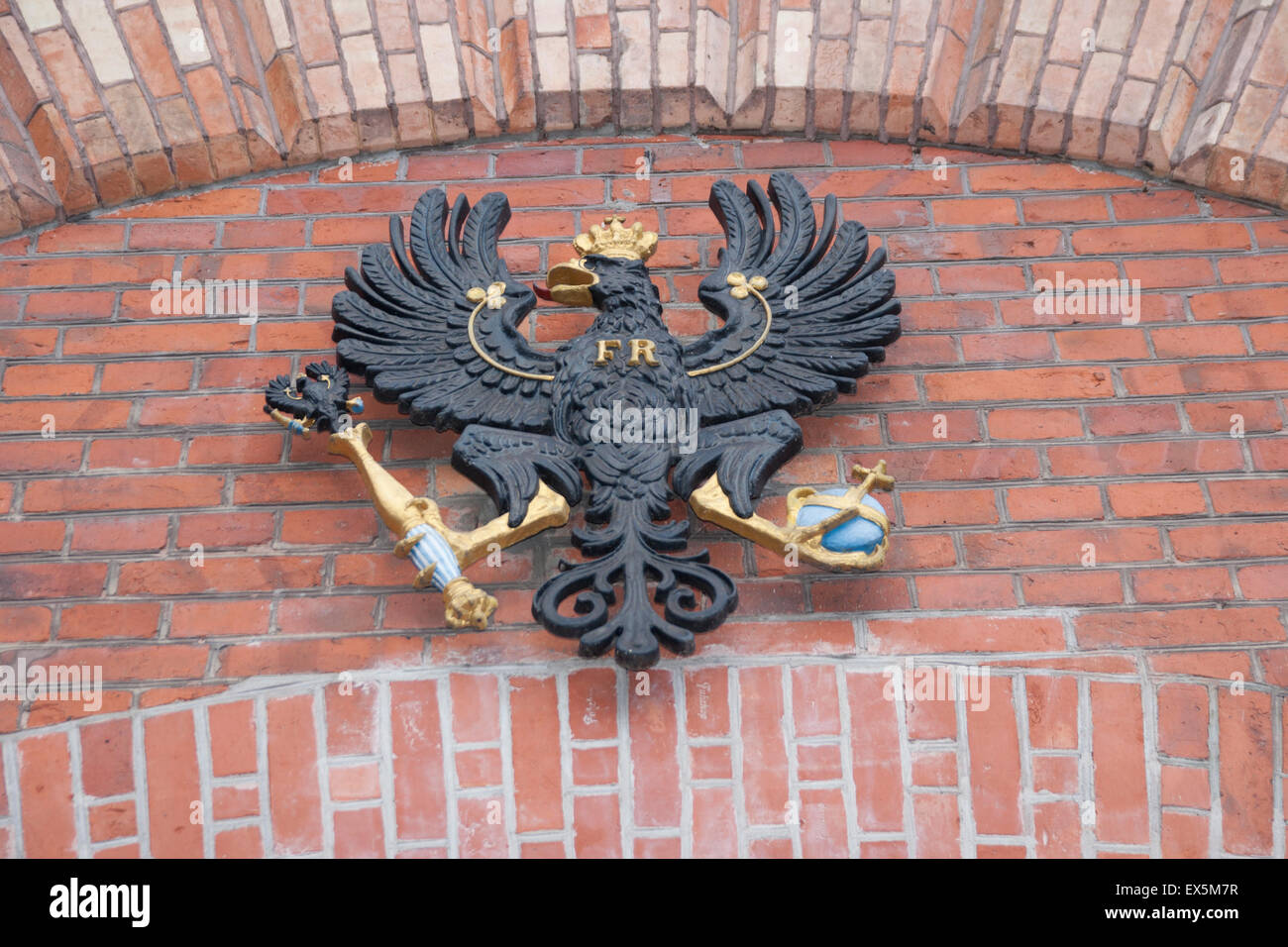 coat of arms Frederick the Great - Citadel Spandau Berlin Germany Stock Photo