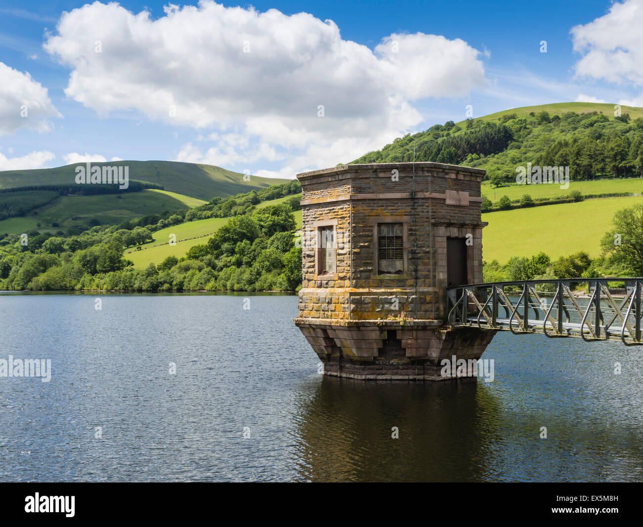 Talybont Reservoir, Brecon Beacons National Park, Powys, Wales, UK Stock Photo