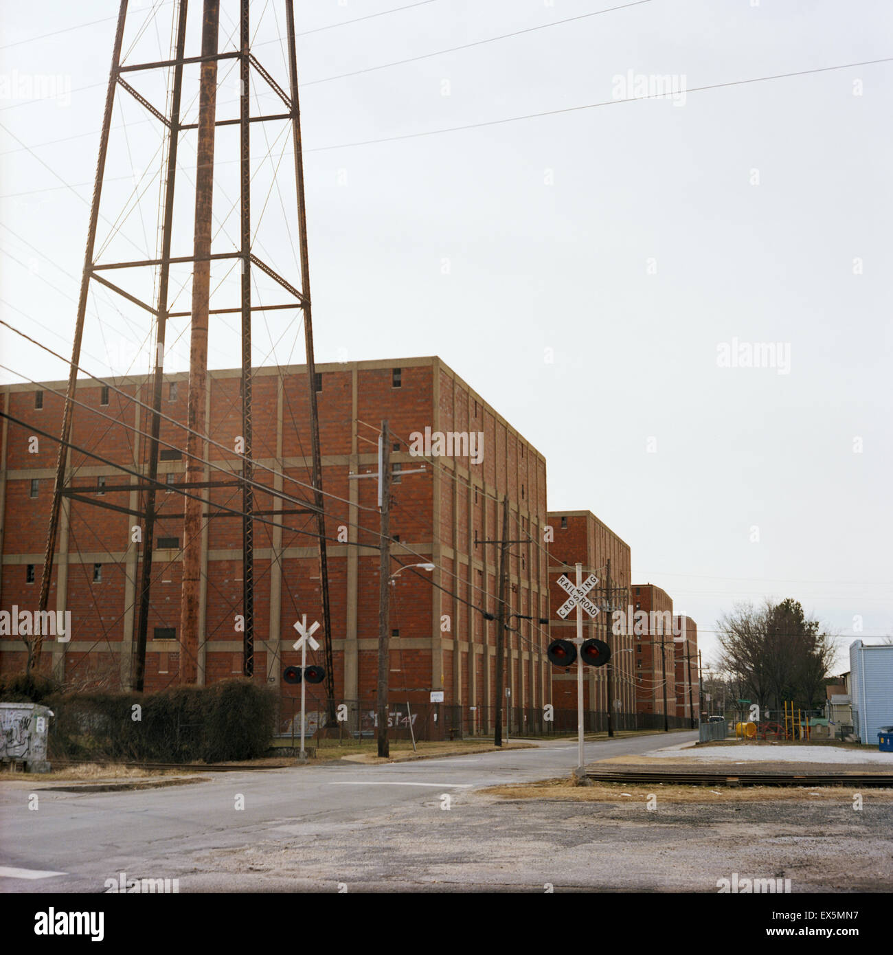 View of Warehouse and Tower along Willow Spring Road on February 2