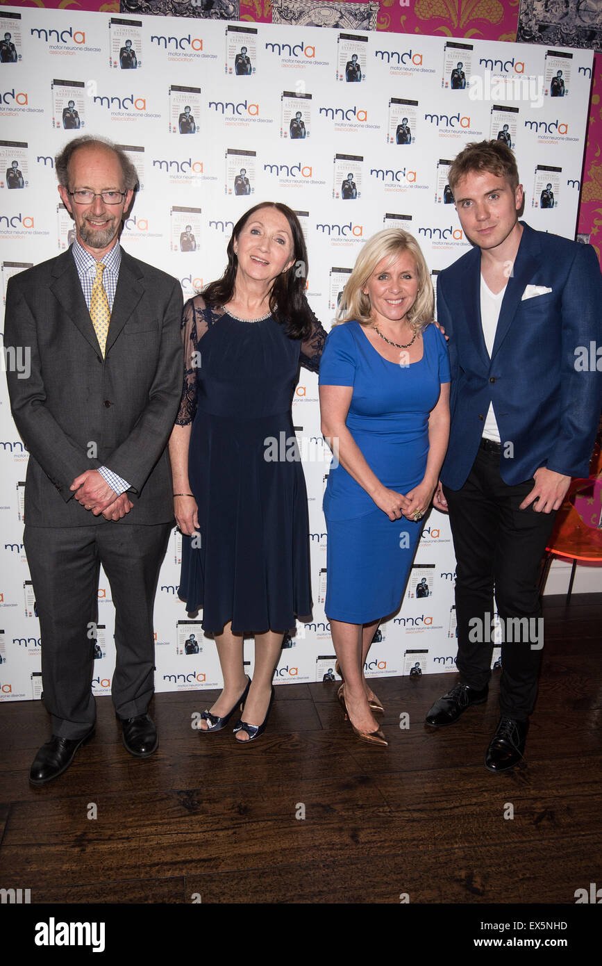 'The Theory of Everything' private film screening held at the Soho Hotel - Arrivals.  Featuring: Jonathan Hellyer Jones, Jane Wilde Hawking, Lucy Hawking, Tim Hawking Where: London, United Kingdom When: 06 May 2015 C Stock Photo