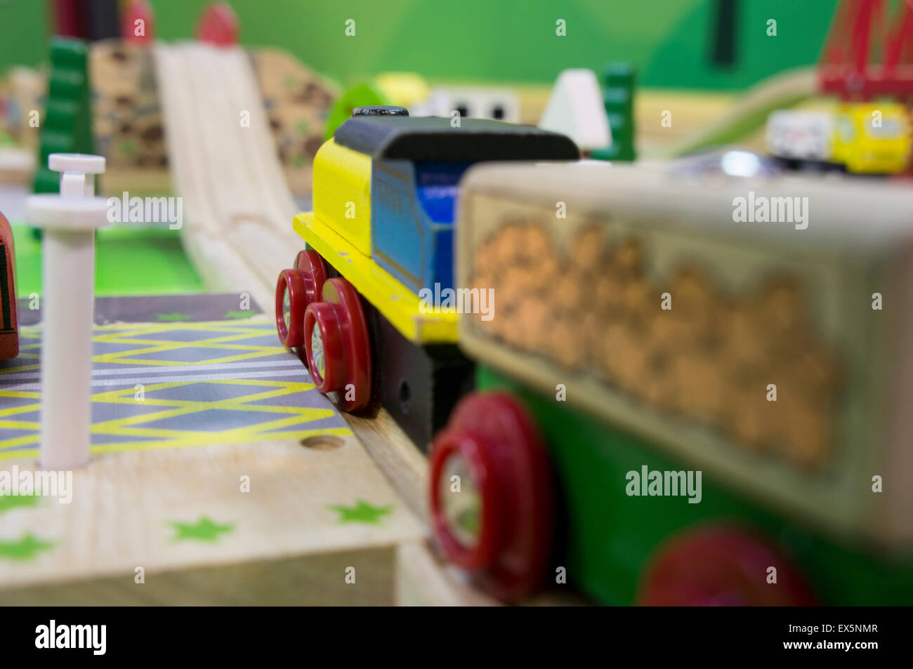 child play playground children traffic train car automobile Stock Photo