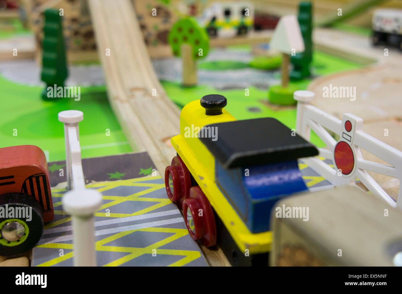 child play playground children traffic train car automobile Stock Photo