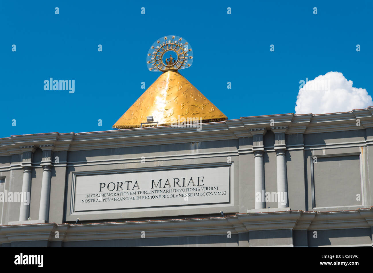 top of porta mariae in Naga City, Philippines. A commemorative arch