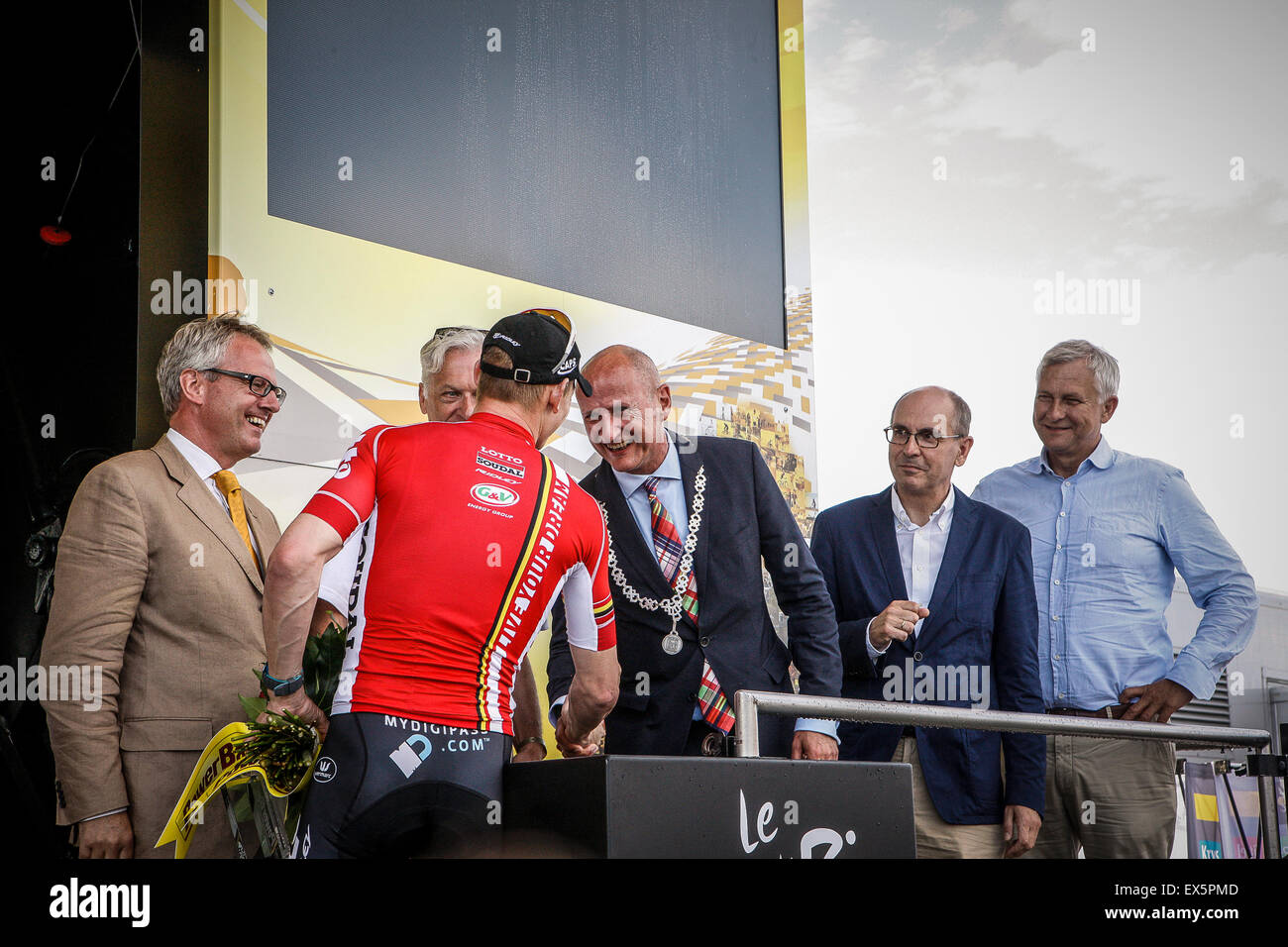 Utrecht, The Netherlands. 5th of July, 2015. Tour de France 2nd Stage, ANDRE GREIPEL, Team Lotto Soudal Credit:  Jan de Wild/Alamy Live News Stock Photo