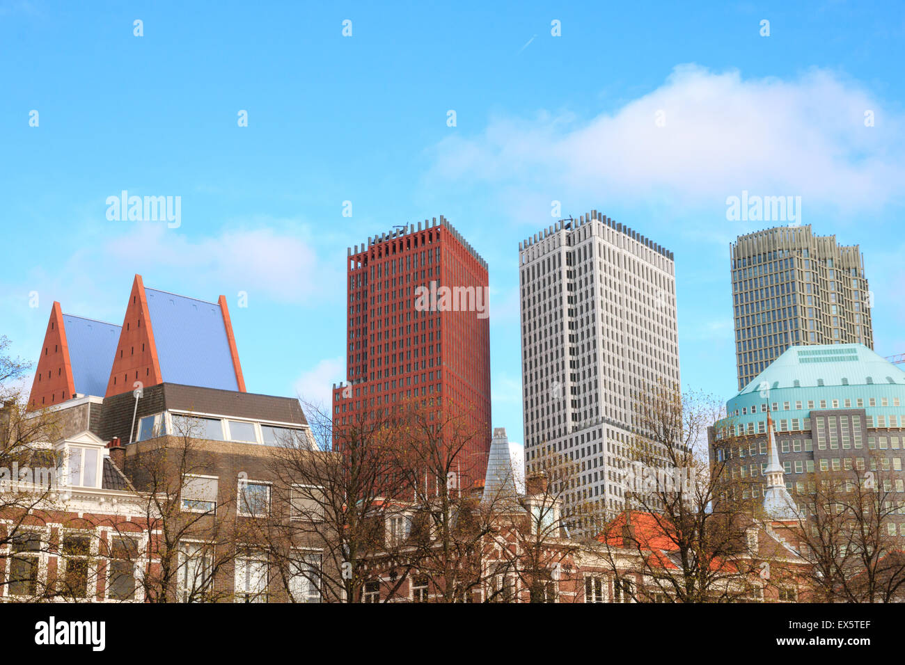 [Editorial Use Only] View on prominent governmental office buildings in The Hague, The Netherlands Stock Photo