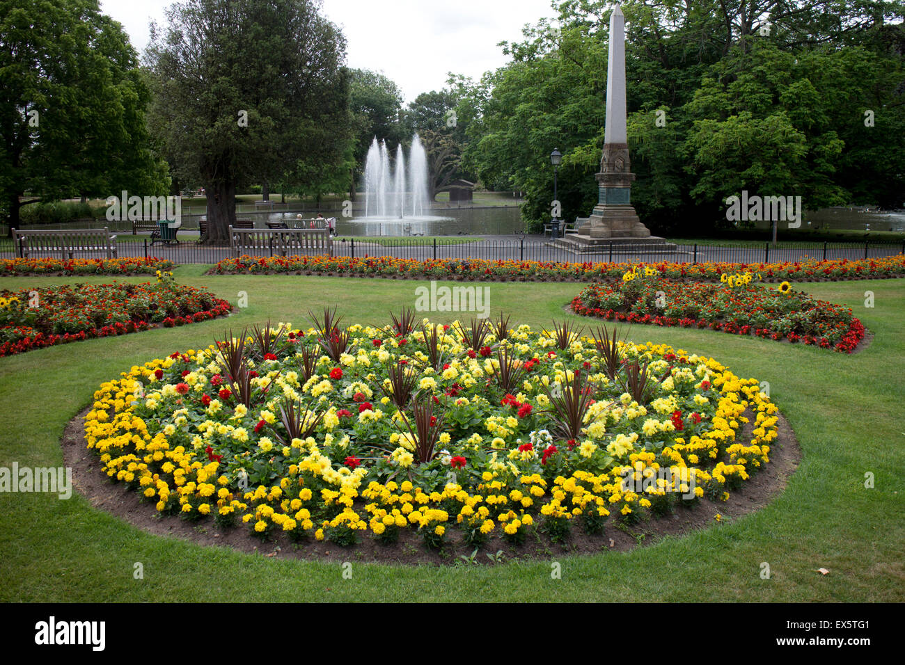 Summer bedding in Jephson Gardens, Leamington Spa, UK Stock Photo Alamy