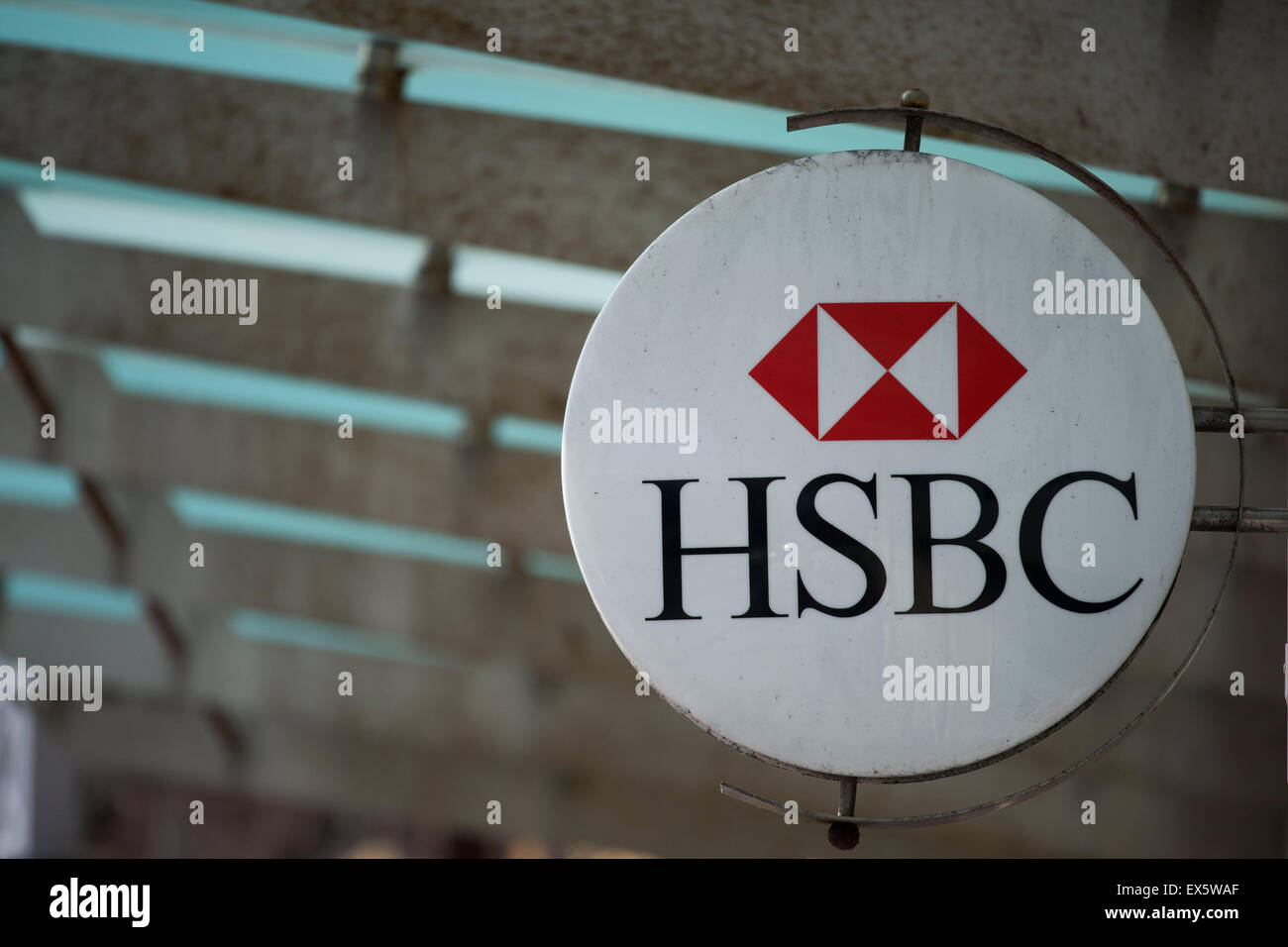 HSBC bank logo sign. Stock Photo
