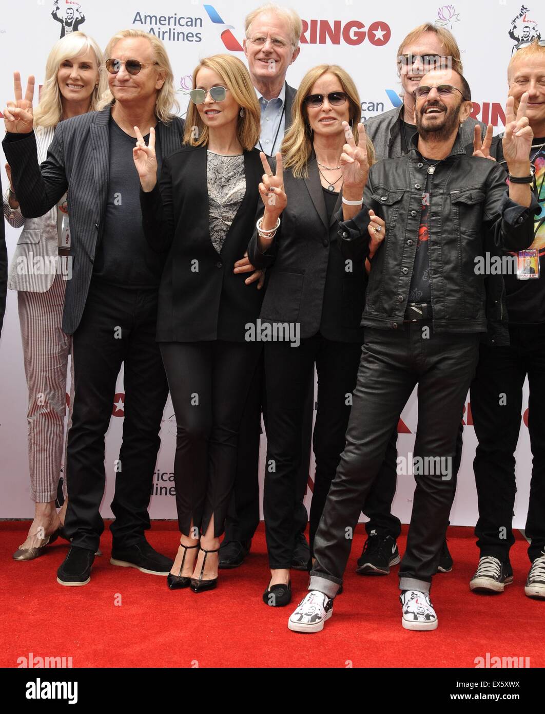 Los Angeles, CA, USA. 7th July, 2015. Joe Walsh, Ringo Starr at a ...