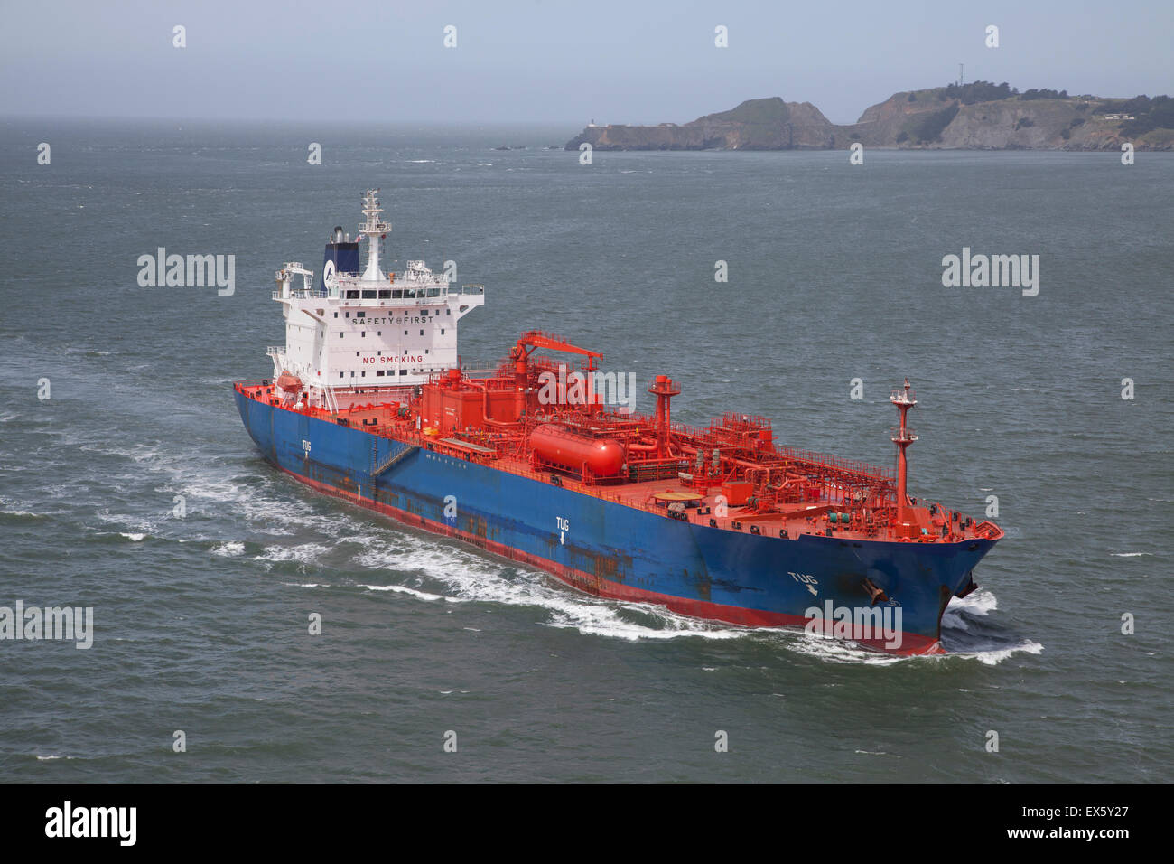 Ship bulk carrier at sea Stock Photo