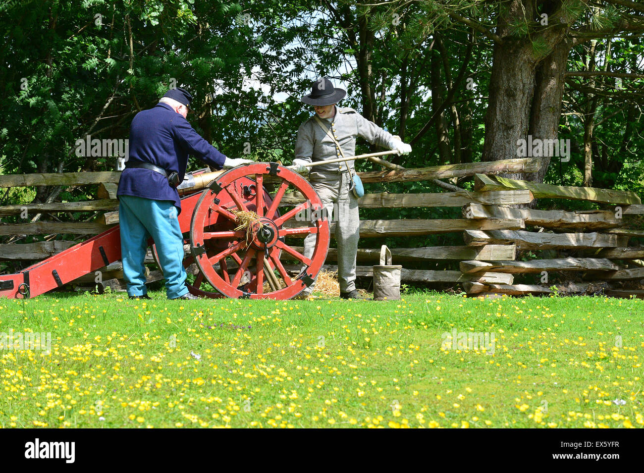 American Civil War reenactment at the Ulster American Folk Park Stock Photo