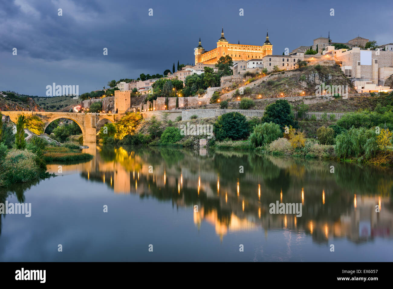Toledo, Spain on the Tagus River. Stock Photo