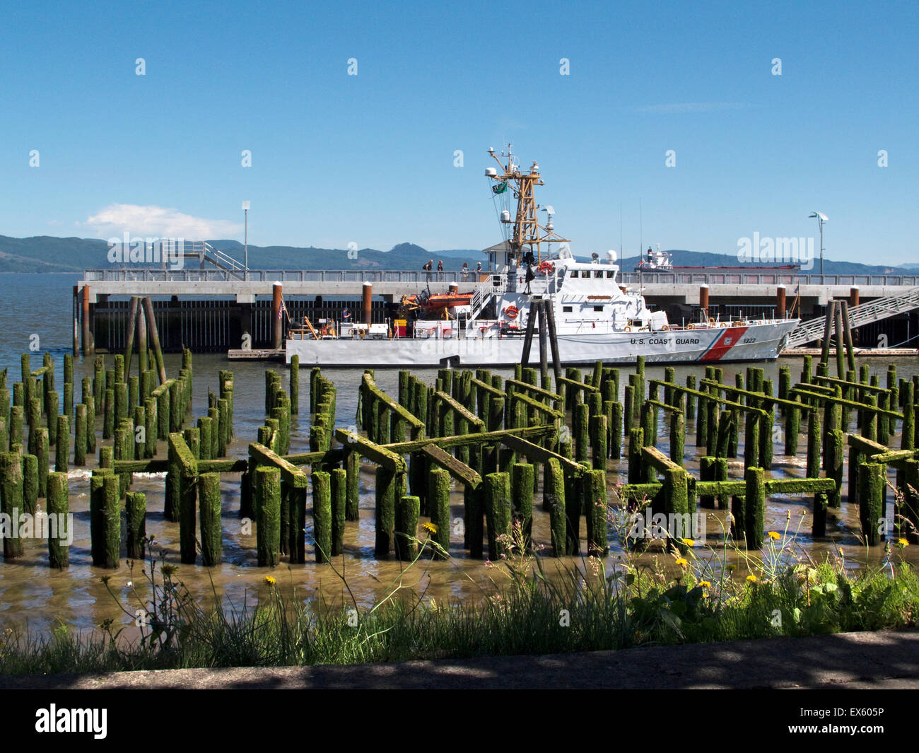 Astoria, Oregon, USA. Astoria waterfront where hundreds of pilings