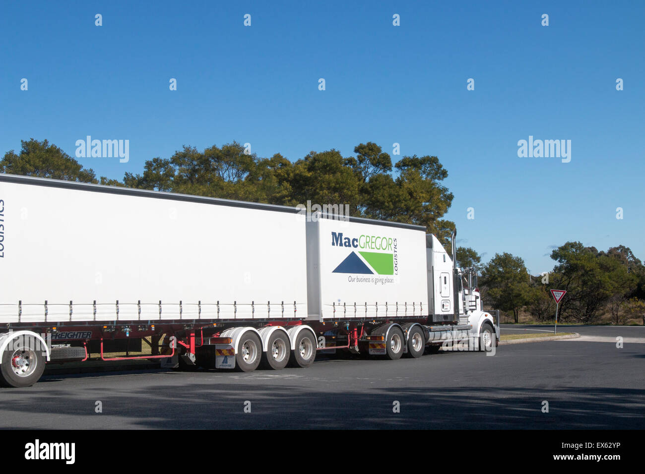 Australian heavy goods vehicle truck at Pheasants nest service station