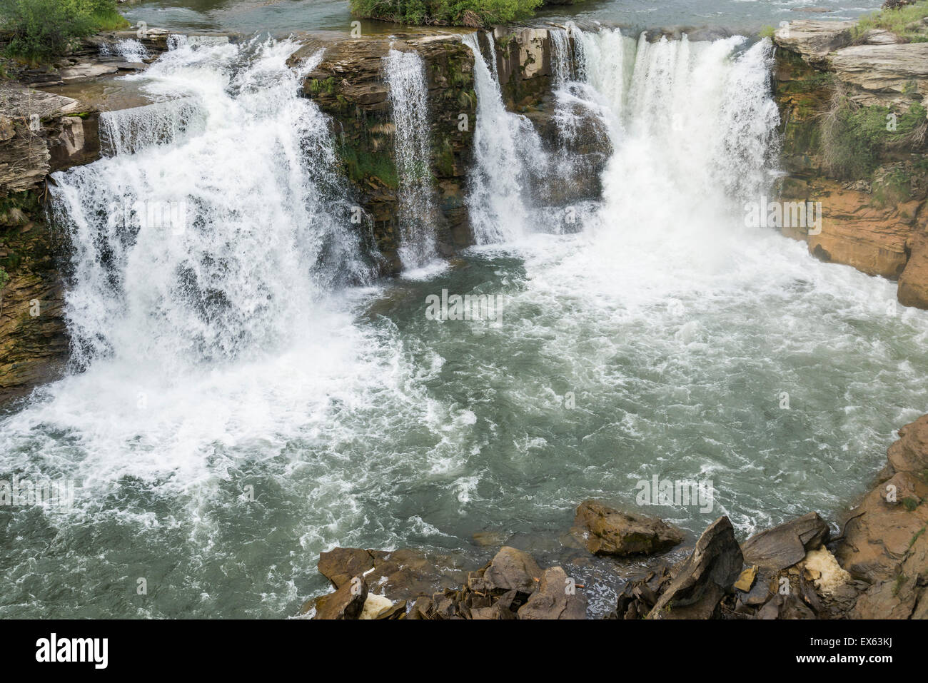 Lundbreck Falls on the Crowsnest River, Alberta Provincial Recreation Area, Crowsnest Pass