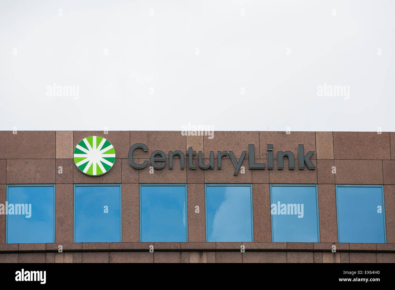 A logo sign outside of an office building occupied by CenturyLink, Inc., in Herndon, Virginia. Stock Photo