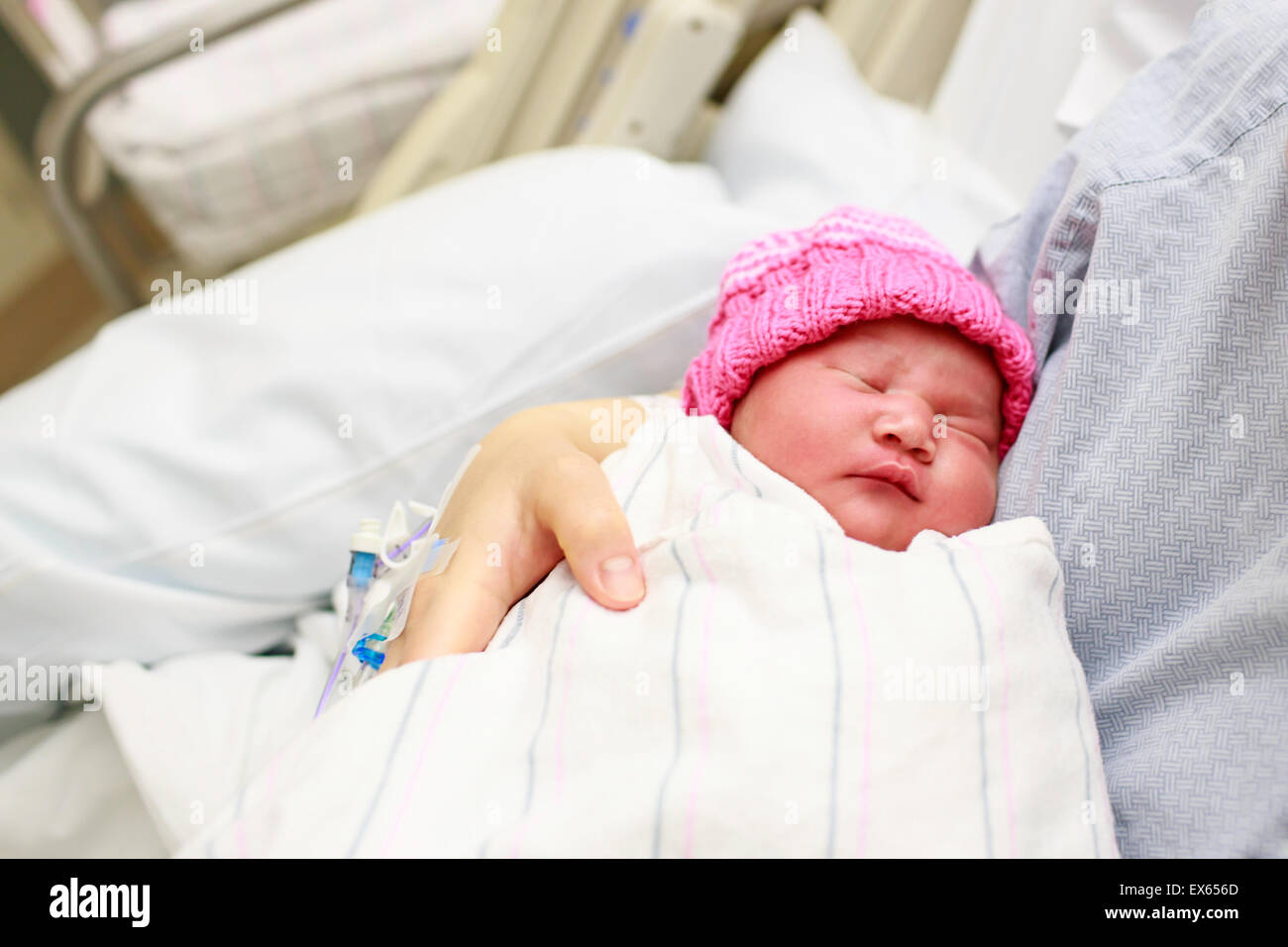 Newborn Baby in The Hospital Stock Photo