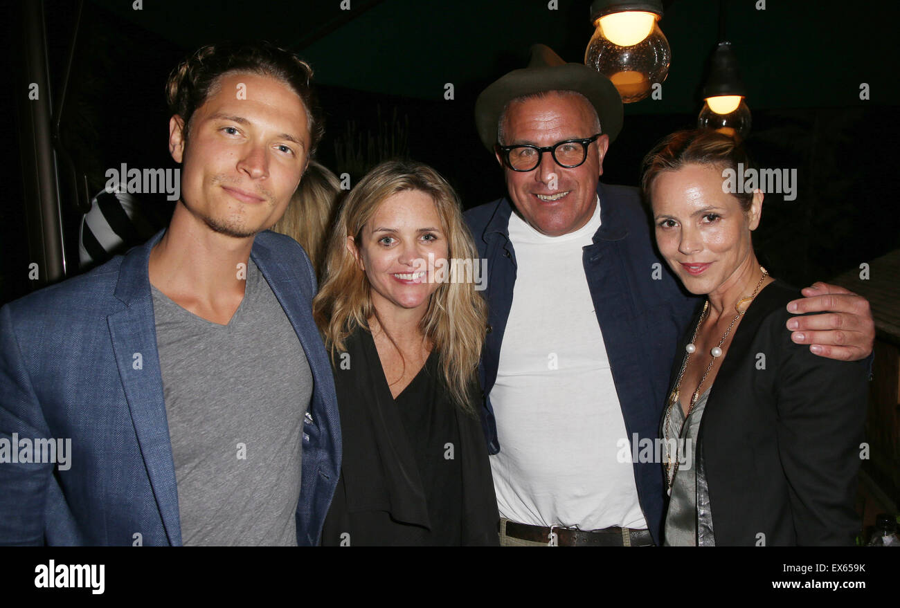 Ray Azoulay, John Carrabino and CAA Celebrates Maria Bello's new book, 'Whatever...Love is Love' at Obsolete  Featuring: Elijah Allan-Blitz, Clare Munn, Ray Azoulay, Maria Bello Where: Culver City, California, United States When: 06 May 2015 C Stock Photo