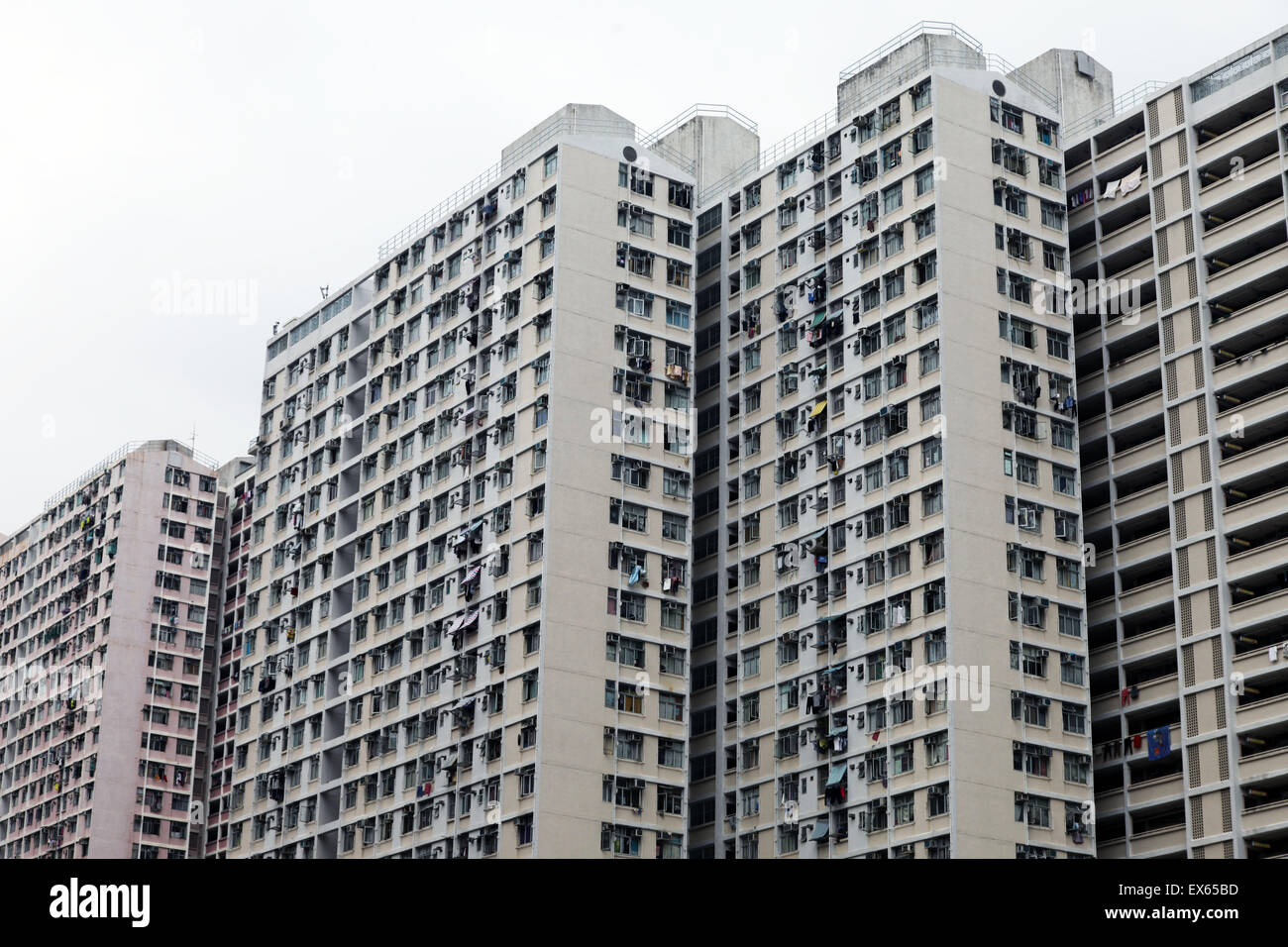 It's a photo of Hong Kong Towers for habitations for people to live in. It's council flats Stock Photo