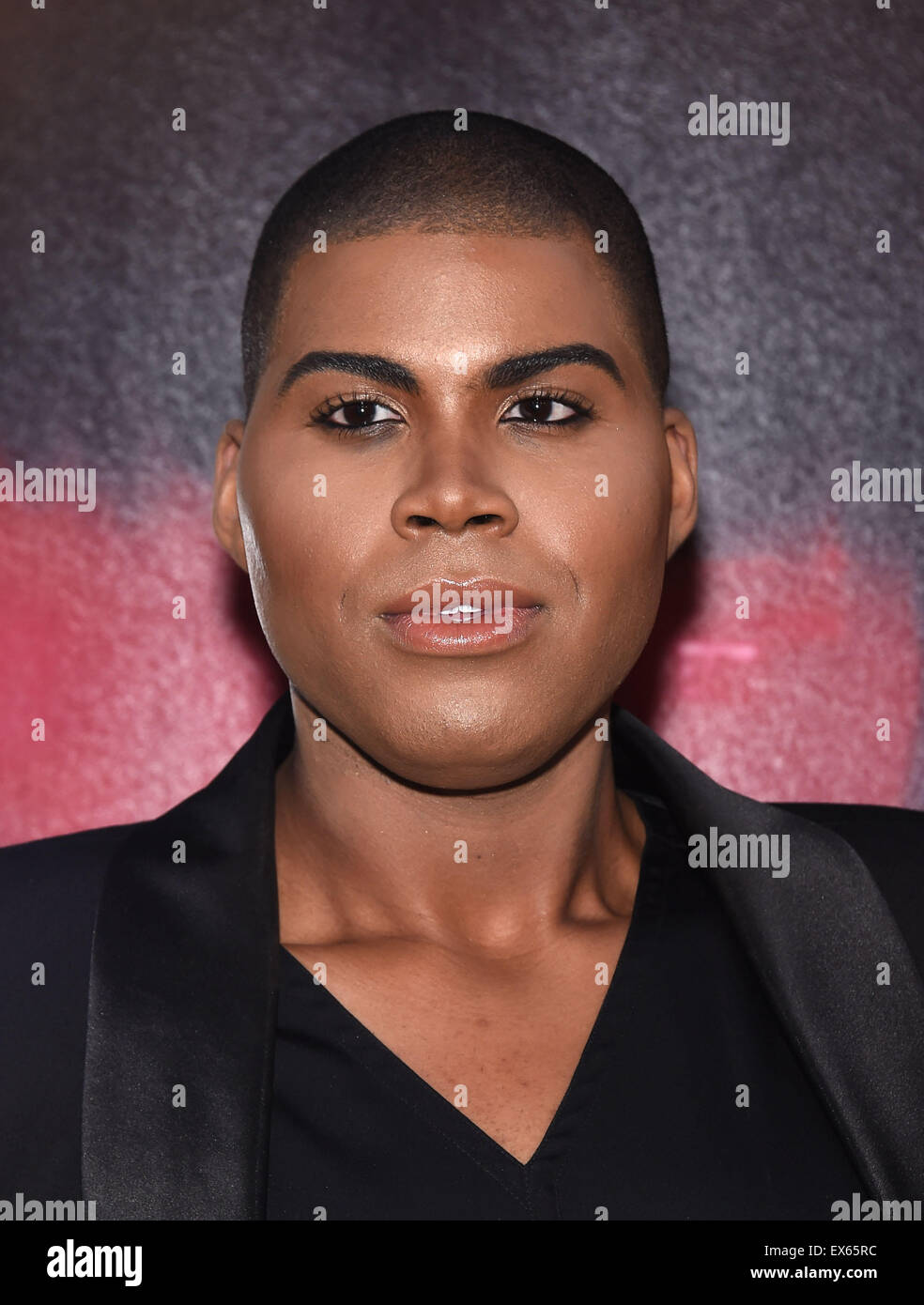 Hollywood, California, USA. 7th July, 2015. EJ Johnson arrives for the premiere of the film 'The Gallows' at Hollywood High School. Credit:  Lisa O'Connor/ZUMA Wire/Alamy Live News Stock Photo