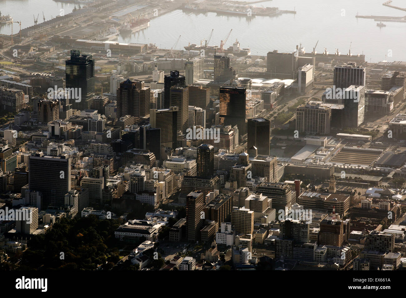 Aerial view of downtown Cape Town, South Africa Stock Photo