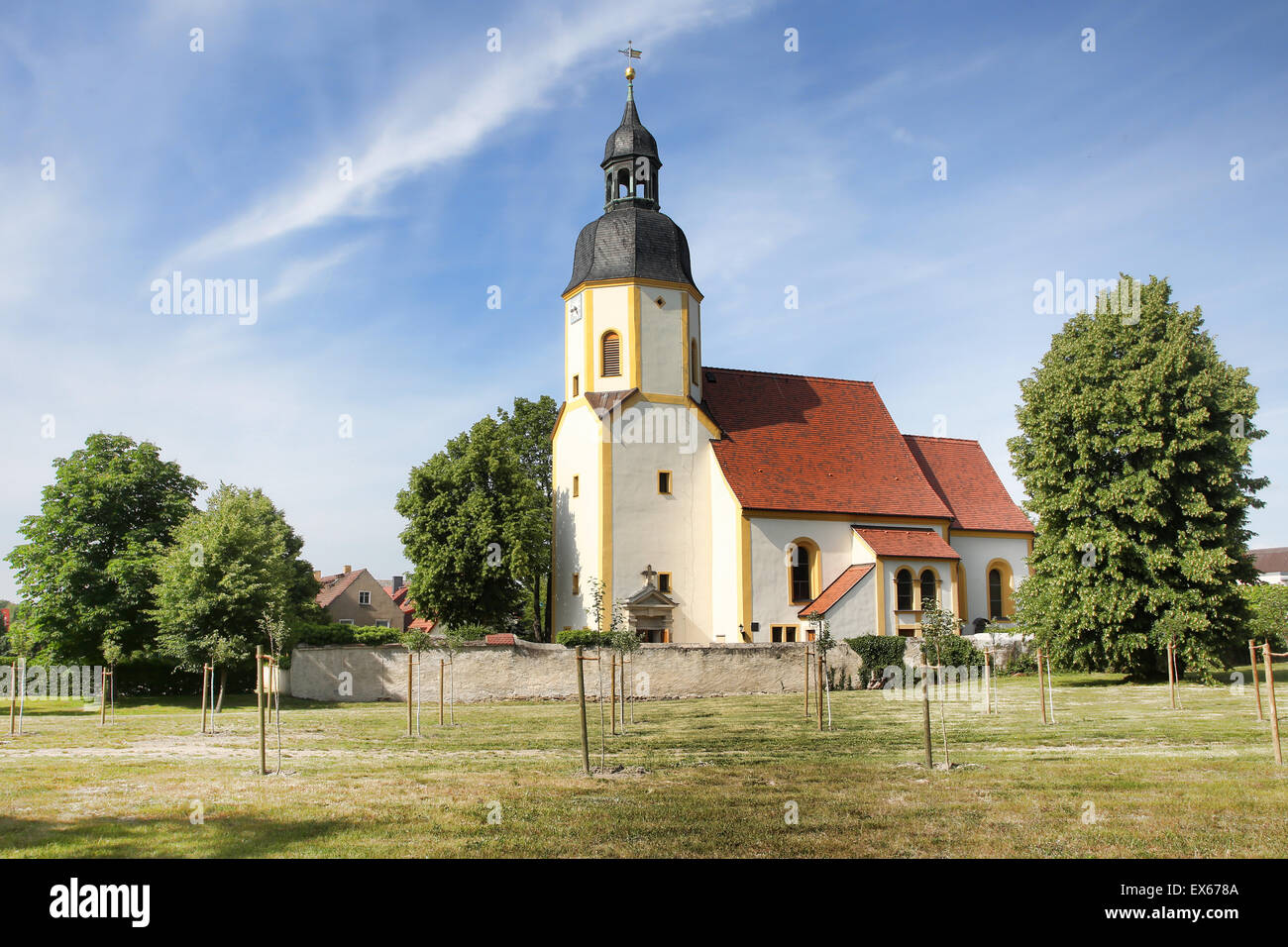 St. George&#39;s Church, Zabeltitz, Großenhain, Saxony, Germany Stock Photo