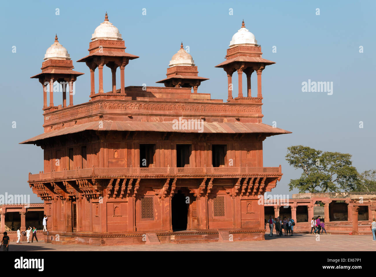 Audience hall Diwan-i-Khas, Palace of Jodha Bai or Jodh Bai, Fatehpur Sikri, Uttar Pradesh, India Stock Photo