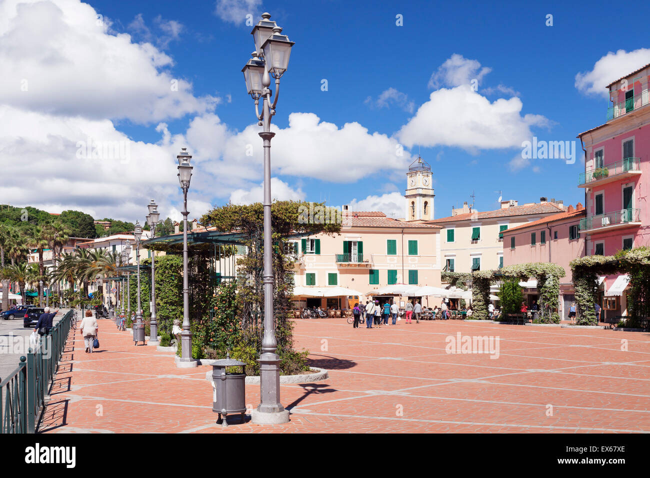 Piazza Matteotti Porto Azzurro Elba Livorno Tuscany Italy Stock piazza-matteotti-porto-azzurro-elba-livorno-tuscany-italy-stock