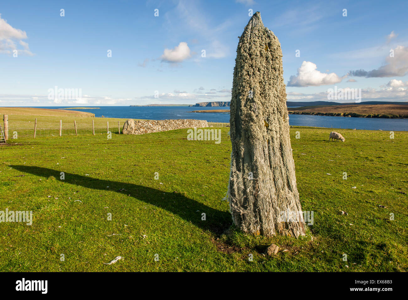 Neolithic stone, Uyeasound, Unst, Shetland, Scotland, United Kingdom Stock Photo