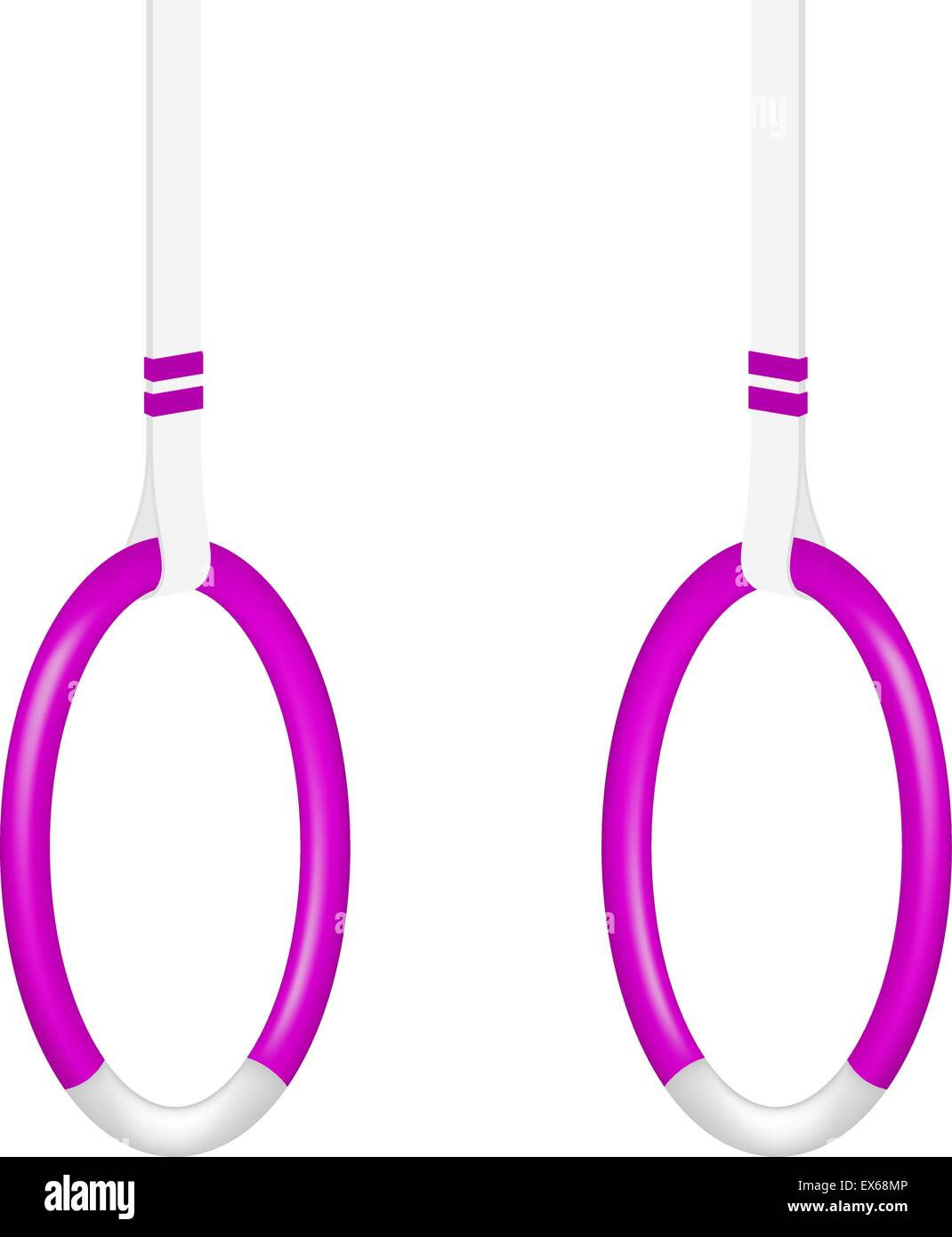 Gymnastic rings in purple and white design Stock Vector Image & Art Alamy