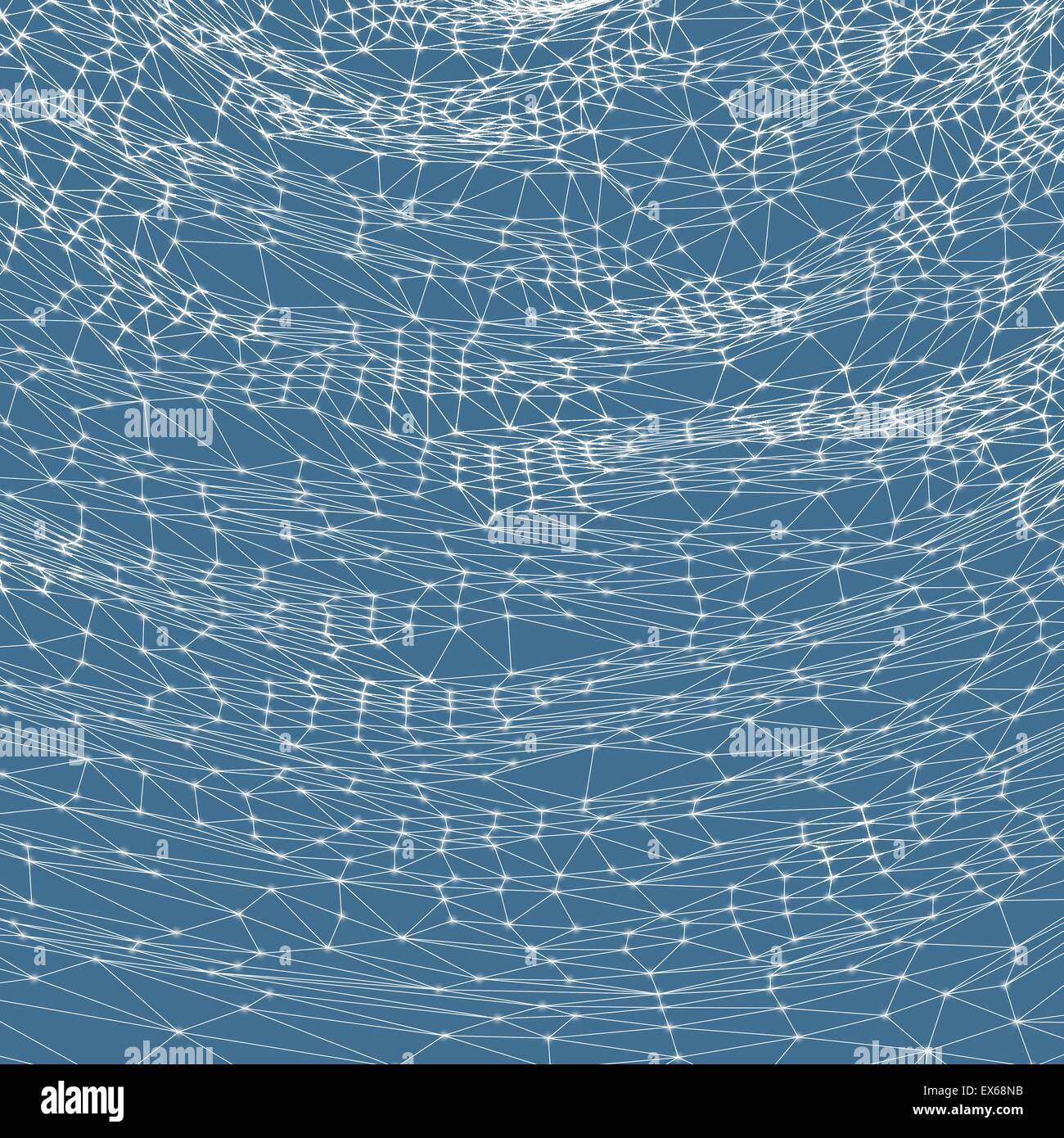 Network background. 3d technology vector illustration Stock Vector ...