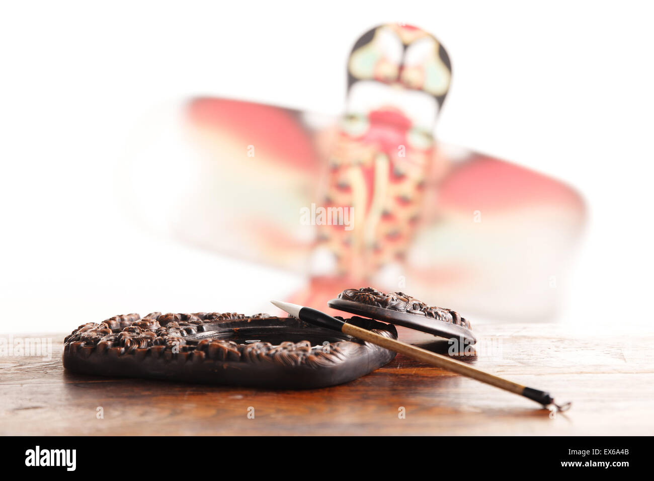 Inkstone and kite Stock Photo