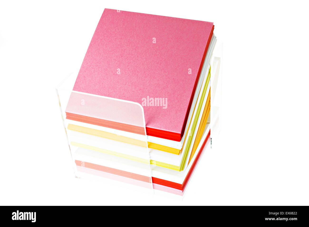 Coloured writing block on white background Stock Photo Alamy