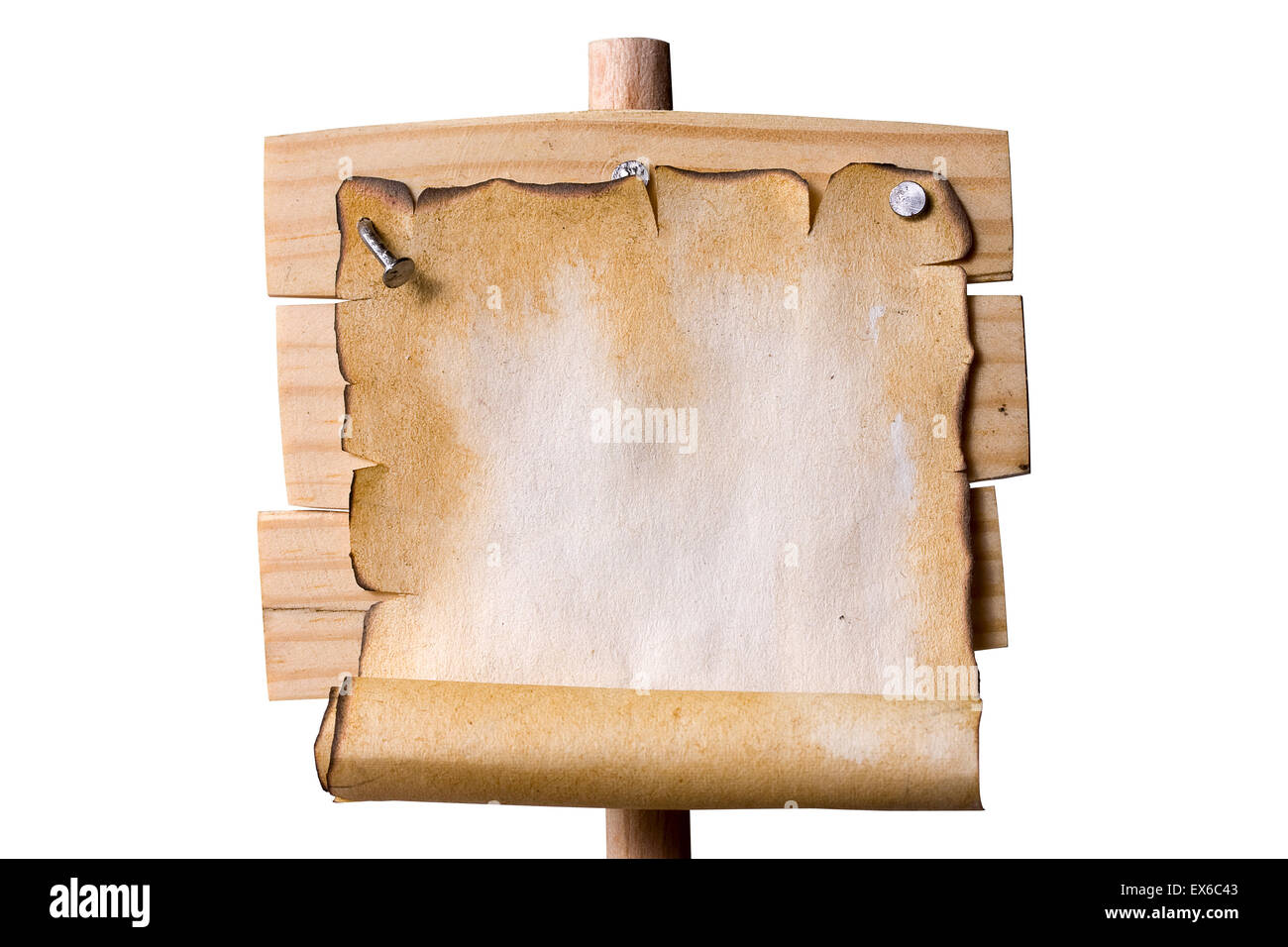 Old empty wooden pointer in hi-res stock photography and images - Alamy