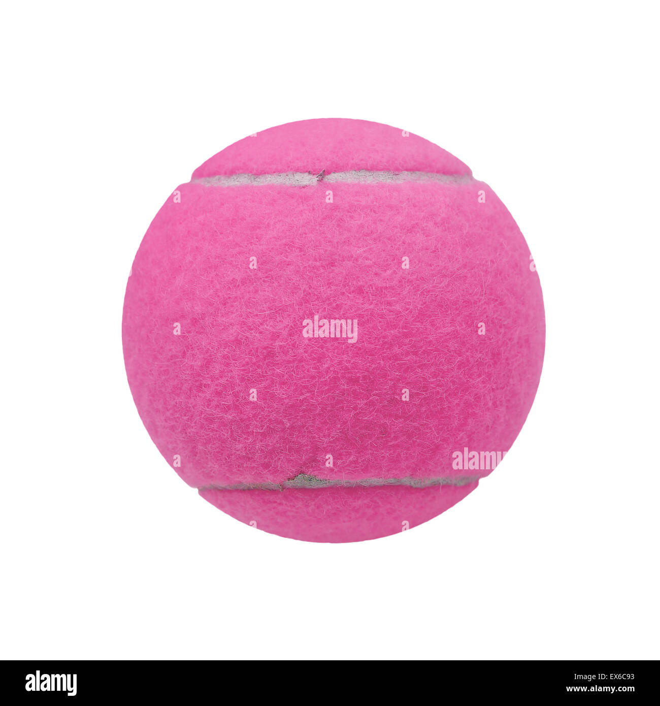 exotic pink color tennis ball isolated on white background Stock Photo