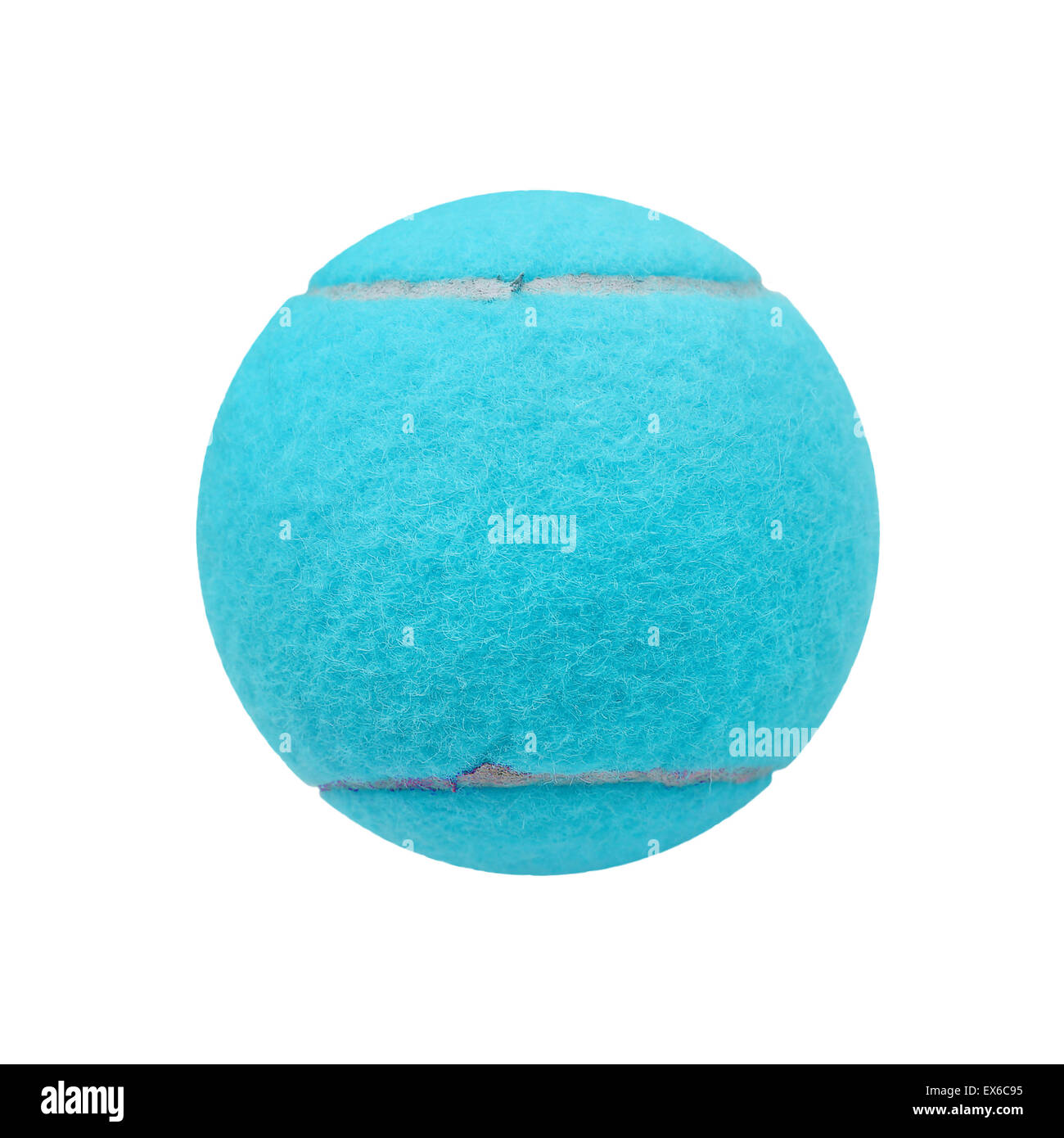 exotic blue color tennis ball isolated on white background Stock Photo