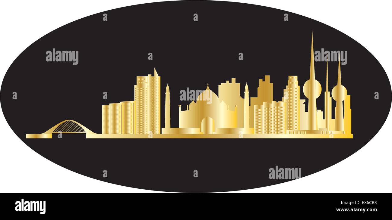 skyline of the city kuwait Stock Vector Image & Art - Alamy