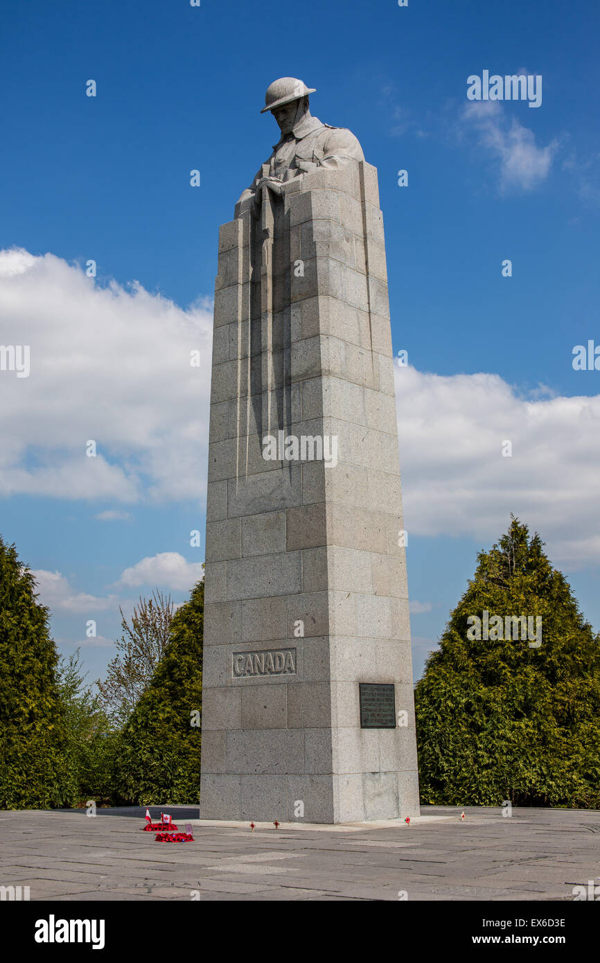 Brooding Soldier Memorial, Belgium Stock Photo