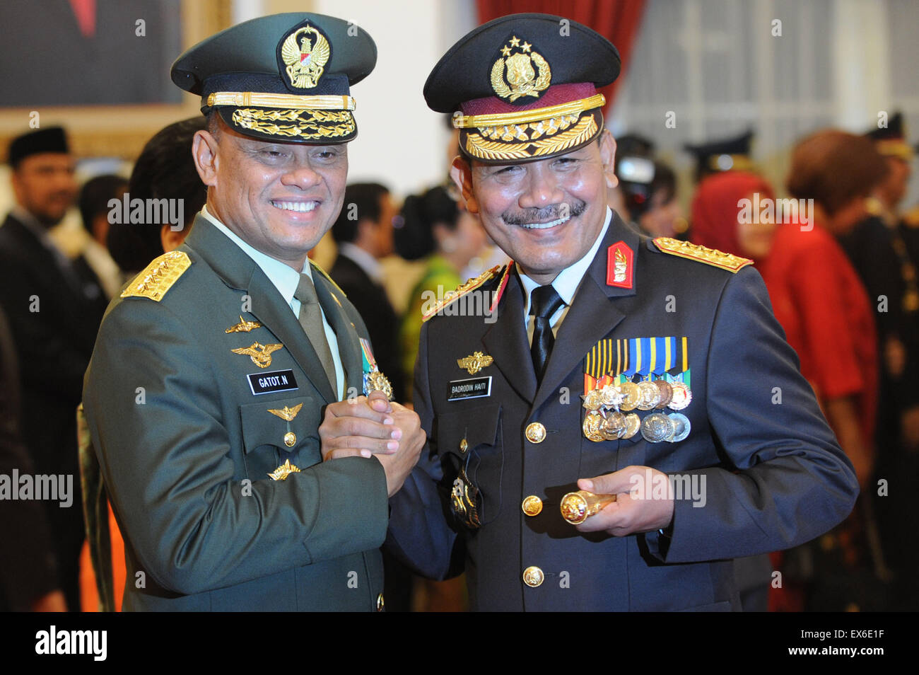 Jakarta, Indonesia. 8th July, 2015. New Indonesian Military Chief Gatot